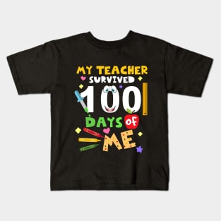 My Students Survived 100 Days Of Me | 100th Day Of School Gift Kids T-Shirt